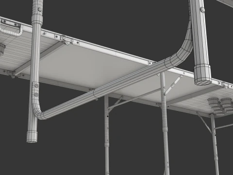 Beer Pong Table and Cups 3D Model