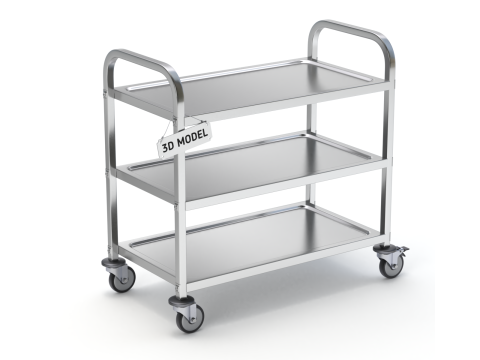 Food Serving Cart-Model 01 3Dモデル