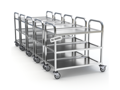 Food Serving Cart-Model 01 3Dモデル