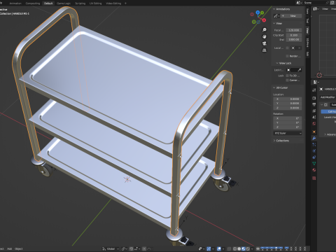 Food Serving Cart-Model 01 3Dモデル