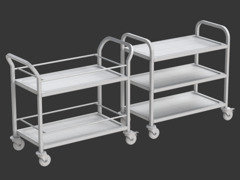 Food Serving Cart-Model 01 3Dモデル