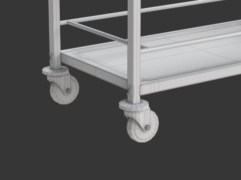 Food Serving Cart-Model 01 3Dモデル