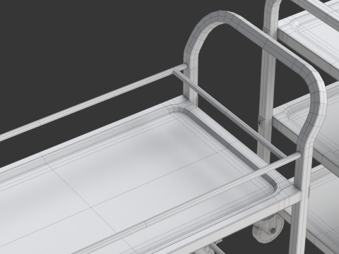 Food Serving Cart-Model 01 3Dモデル