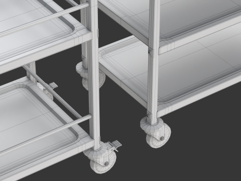 Food Serving Cart-Model 01 3Dモデル