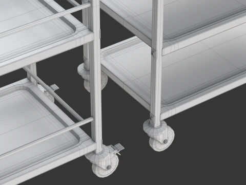 Food Serving Cart-Model 01 3D Model