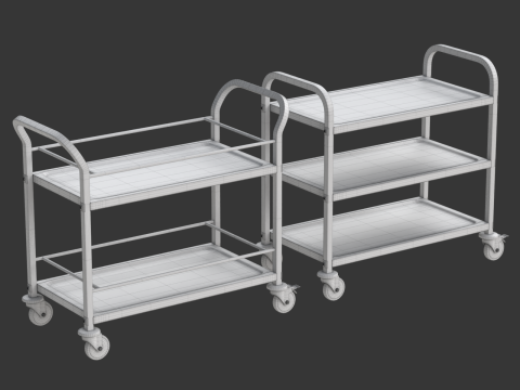 Food Serving Cart-Model 01 3Dモデル