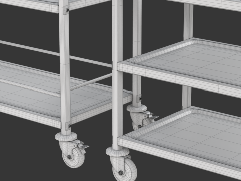 Food Serving Cart-Model 01 3Dモデル