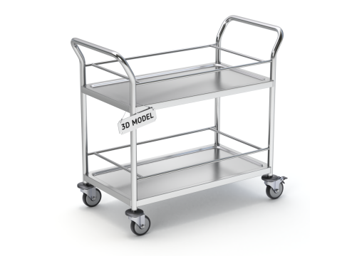 Food Serving Cart-Model 02 Modelo 3D