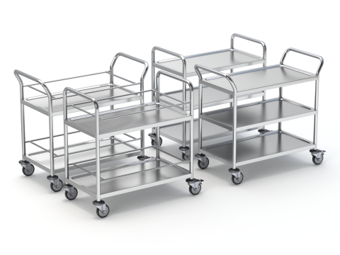 Food Serving Cart-Model 02 Modelo 3D