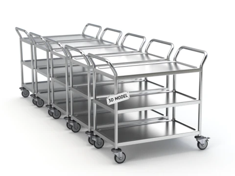 Carrello portavivande modello 02 Modello 3D