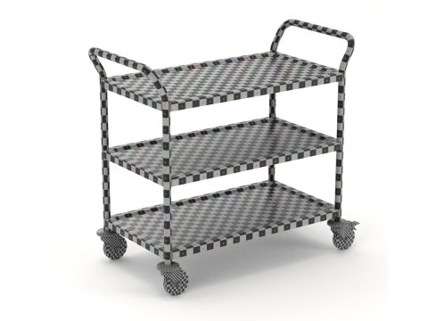 Food Serving Cart-Model 02 Modelo 3D