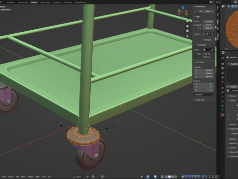 Carrello portavivande modello 02 Modello 3D