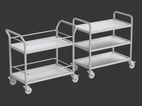 Food Serving Cart-Model 02 Modelo 3D