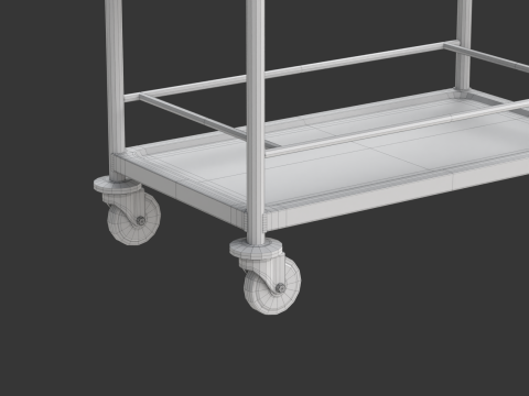 Food Serving Cart-Model 02 Modelo 3D
