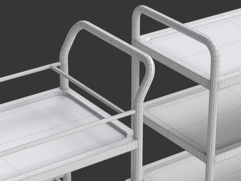 Food Serving Cart-Model 02 Modelo 3D