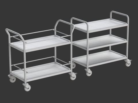 Food Serving Cart-Model 02 Modelo 3D