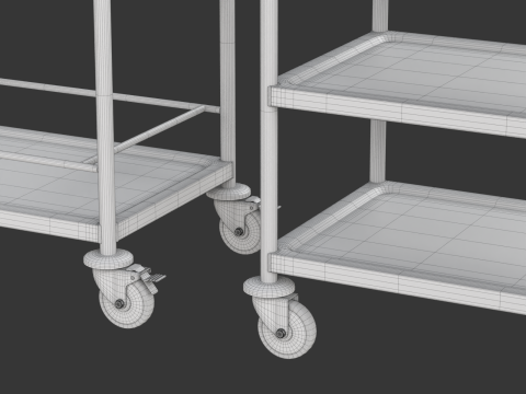 Food Serving Cart-Model 02 Modelo 3D