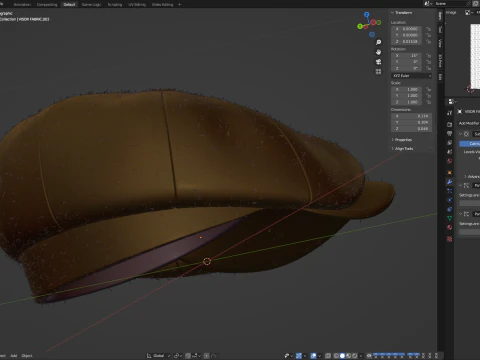 Newsboy Cap 3D Model