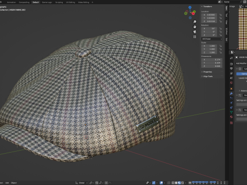 Newsboy Cap Modelo 3D
