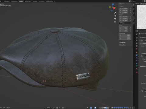 Newsboy Cap 3D Model