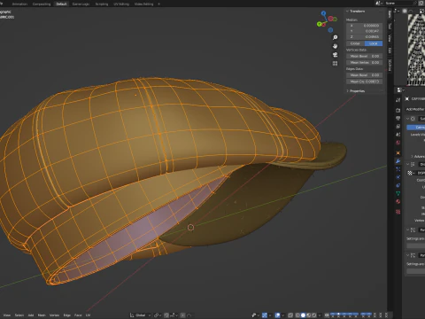 Newsboy Cap 3D Model