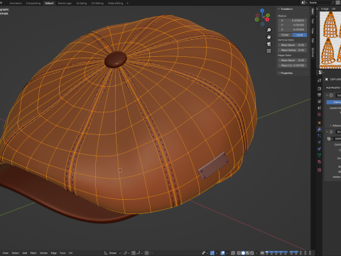 Newsboy Cap Modelo 3D