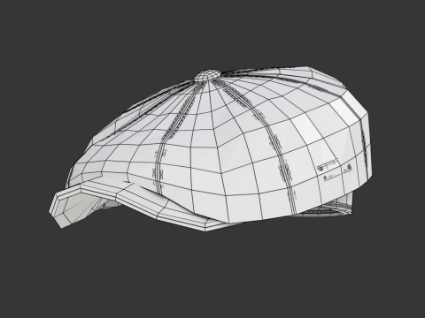 Newsboy Cap Modelo 3D
