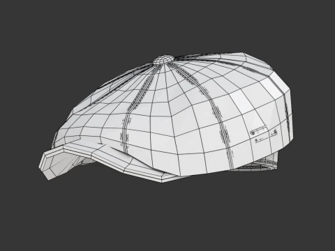 Newsboy Cap 3D Model
