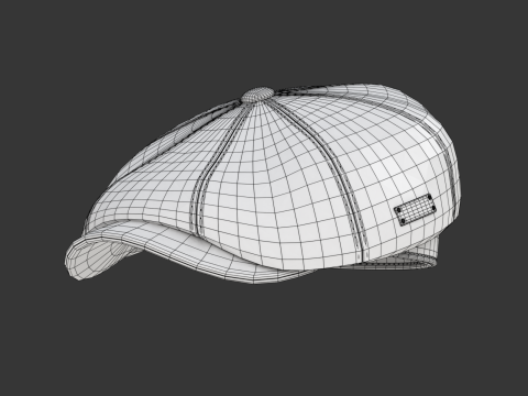 Newsboy Cap Modelo 3D