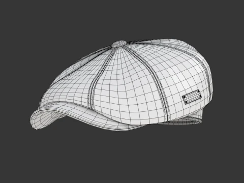 Newsboy Cap 3D Model