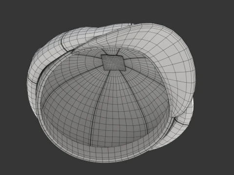 Newsboy Cap 3D Model