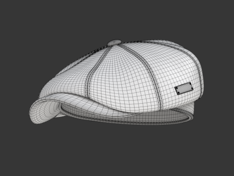 Newsboy Cap Modelo 3D