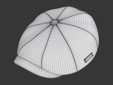 Newsboy Cap Modelo 3D
