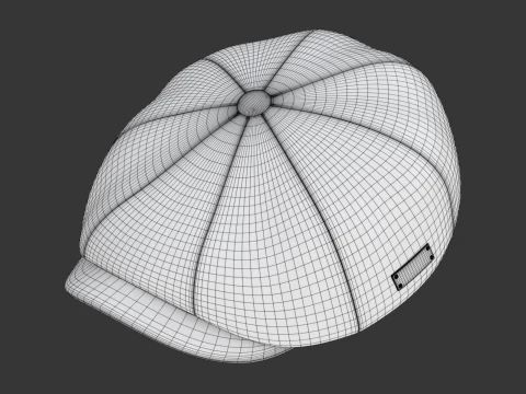 Newsboy Cap 3D Model