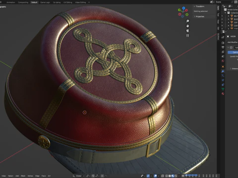 US Civil War Cap 3D Model