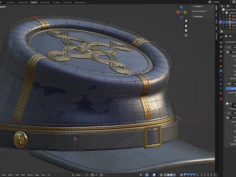 US Civil War Cap 3D Model