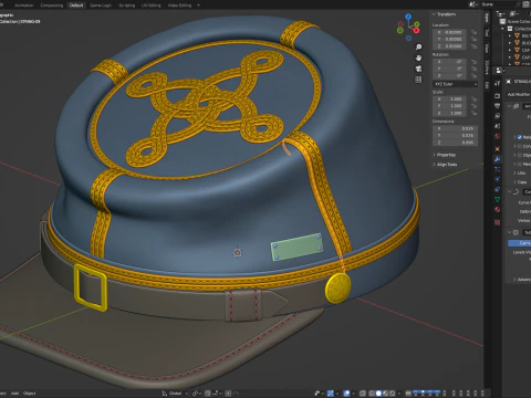 US Civil War Cap 3D Model