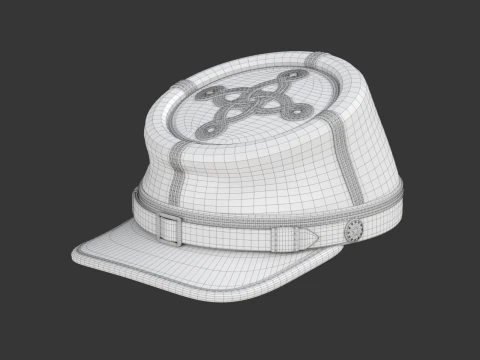 US Civil War Cap 3D Model