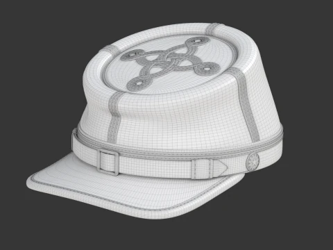 US Civil War Cap 3D Model