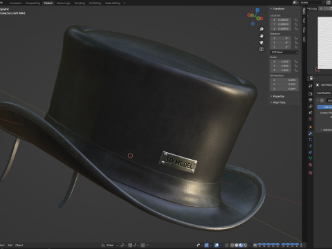 Top Hat 3D Model