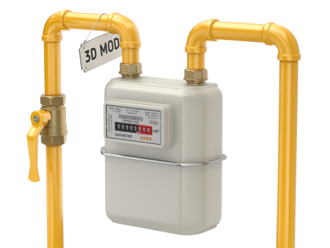 Gas Meter Modelo 3D