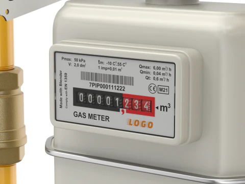 Contatore del gas Modello 3D