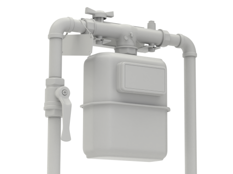 Gas Meter Modelo 3D