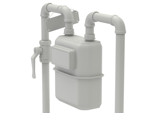 Gas Meter Modelo 3D