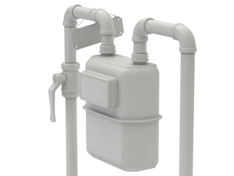 Contatore del gas Modello 3D