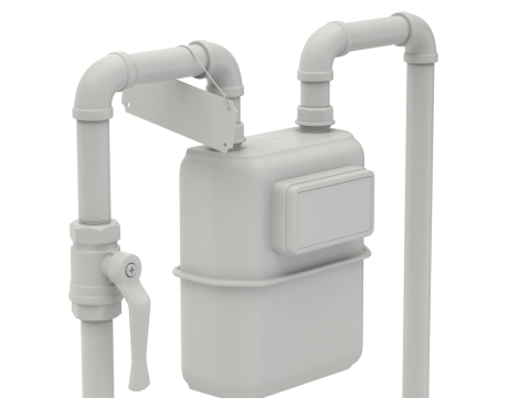 Gas Meter Modelo 3D