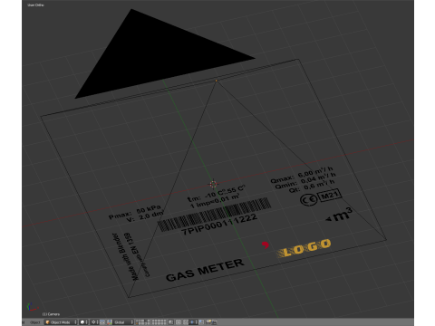 Gas Meter Modelo 3D