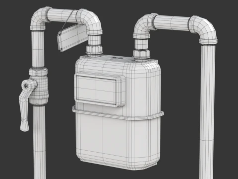 Contatore del gas Modello 3D