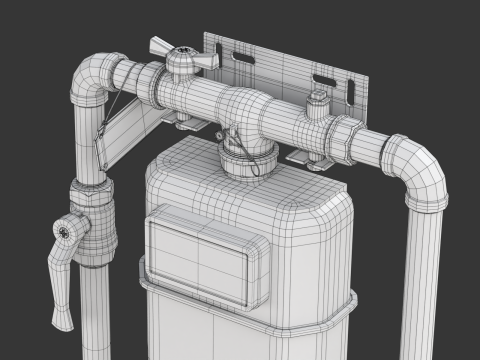 Gas Meter Modelo 3D