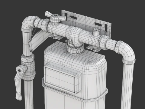 Contatore del gas Modello 3D